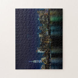 New York City Skyline vid NIght | ANPASSNINGSBAR Pussel