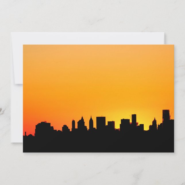 New York City Skyline vid Sunset, Manhattan (Framsida)