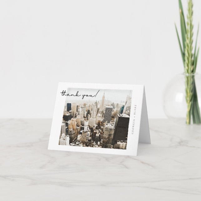 NEW YORK CITY Skyline vycard Stil Tack Kort (Framsida)