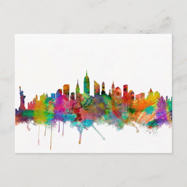 New York City Skyline Vykort (Framsida)