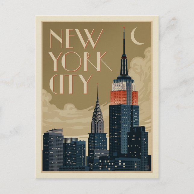 New York City Skyline Vykort (Framsida)
