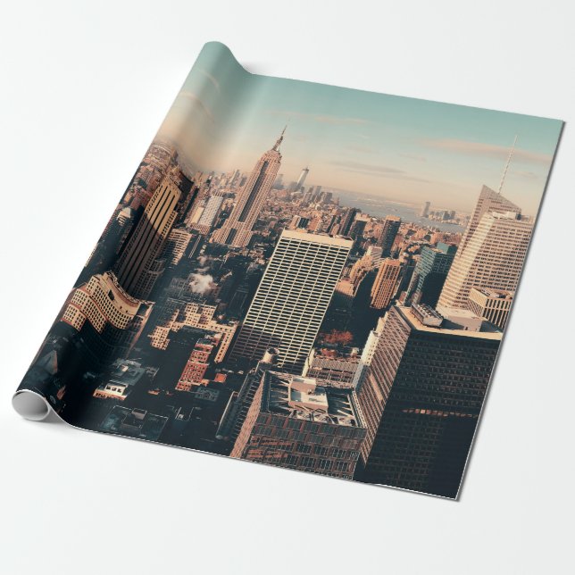 New York City skyscrapers tak terrace urban view Presentpapper (Utrullad)