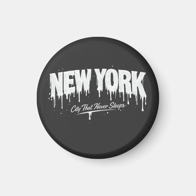 New York City som aldrig sover Magnet (Framsidan)