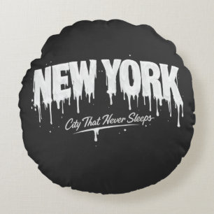New York City som aldrig sover Rund Kudde