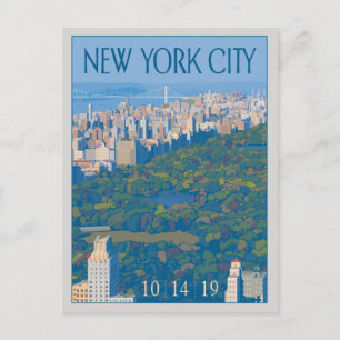 New York City Spara datum Meddelande Vykort