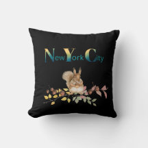 New York City Squirrel Dekorativ kudde