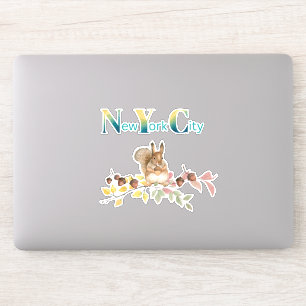 New York City Squirrel Sticker Klistermärken