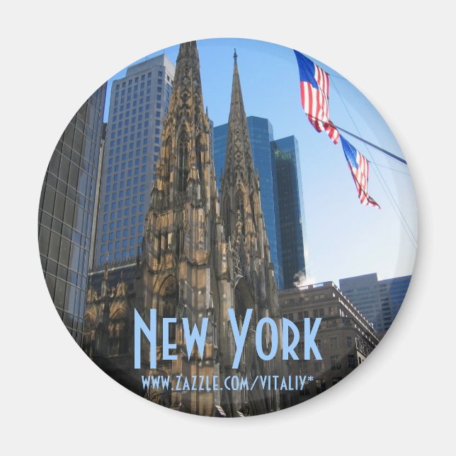 New York City St. Patrick's Cathedral magnet (Framsidan)