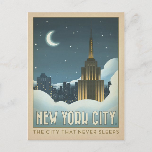 New York City | Staden som aldrig seglar Vykort (Framsida)