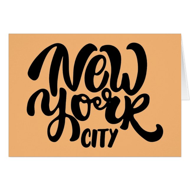 New York City stil Hälsningskort (Framsidan Horizontal)