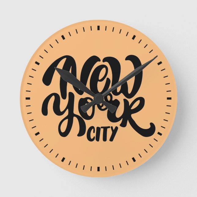 New York City Stil Rund Klocka (Framsida)