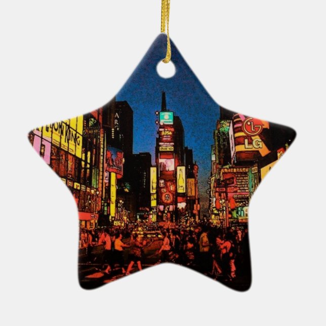New York City stjärnaprydnad Julgransprydnad Keramik (Baksidan)