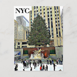 New York City storslagen centraljulgran Helg Vykort