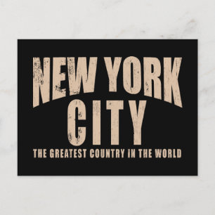 New York City Största Landet i Världen Vykort