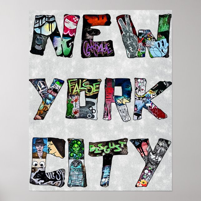 New York City Street Art Poster (Framsidan)