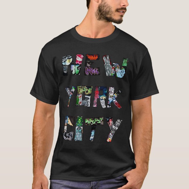 New York City Street Art Tee Shirt (Framsida)