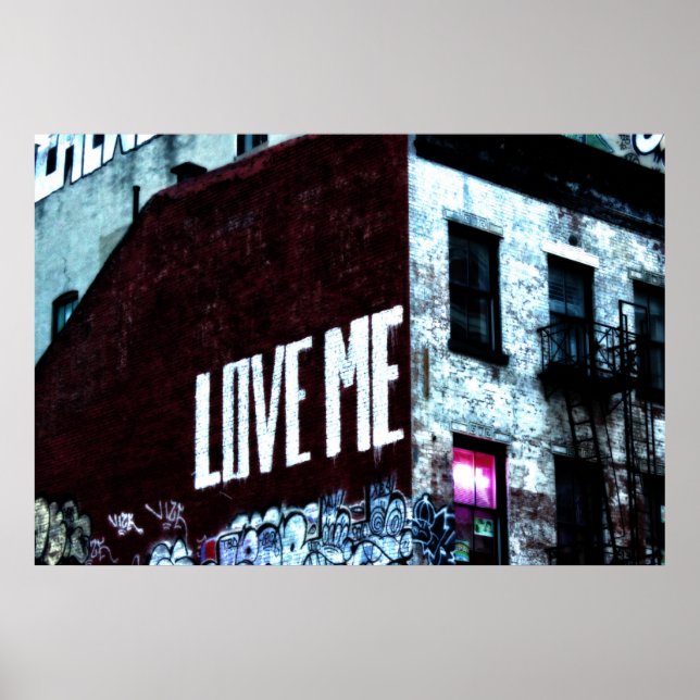 New York City Street Graffiti Photo Poster (Framsidan)