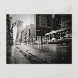 New York City Street i Rain Vykort