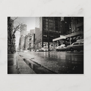 New York City Street i Rain Vykort