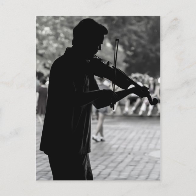 New York City Street Musician Vykort (Framsida)