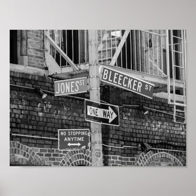 New York City Street Signs Poster (Framsidan)