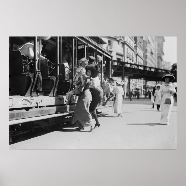 New York City Streetcar, 1913 Poster (Framsidan)