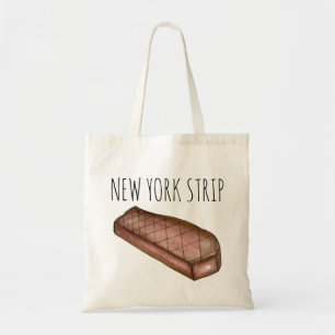 New York City Strip NYC Grilled Steak Kött Tote Tygkasse