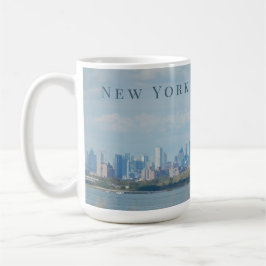 New York City Sunny Skyline Harbor Kaffemugg