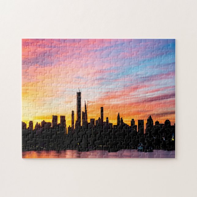 New York City Sunrise - 30 års Timelapse Puzzle Pussel (Horisontell)
