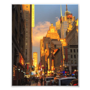 New York City Sunset Midtown Theater District NYC Fototryck