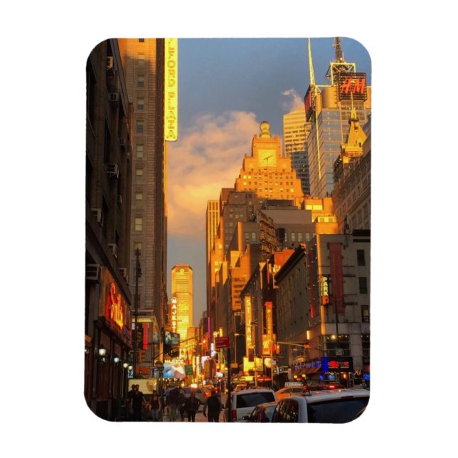 New York City Sunset Midtown Theater District NYC Magnet (Vertikal)