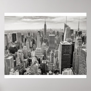New York City svart & vit Poster