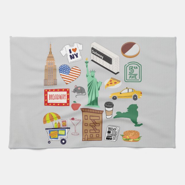 New York City Symboler Kökshandduk (Horisontell)