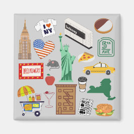 New York City Symboler Magnet