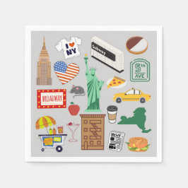New York City Symbols Pappersservett