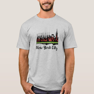 New York City T-shirt teckning/illustration