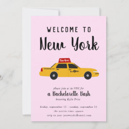 New York City Taxi Bachelorette Party-inbjudan Inbjudningar