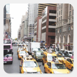 New York City Taxi Fyrkantigt Klistermärke