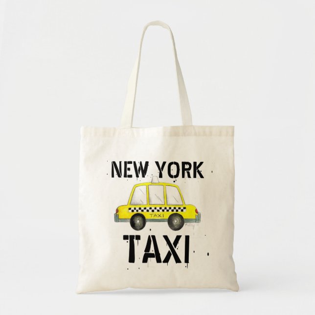 New York City Taxi NYC Gult Cab Tote Tygkasse (Framsidan)