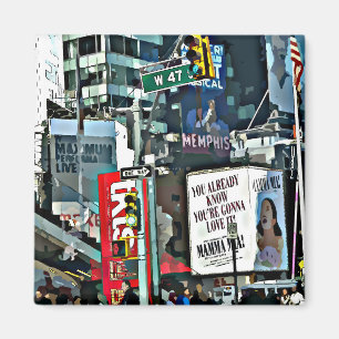 New York City tider kvadrerar fotomagneten Magnet