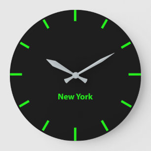 New York City Time Zon Newsroom Wall Large Clock Stor Klocka