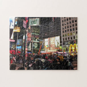 New York City Times Square City Ljus Pussel