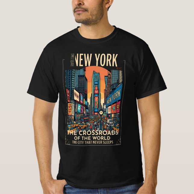 New York City  - Times Square  T Shirt (Framsida)