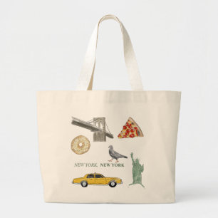 New York City Tote Bag Jumbo Tygkasse