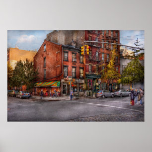 New York City - tränga någon av ett långt & hitåt Poster