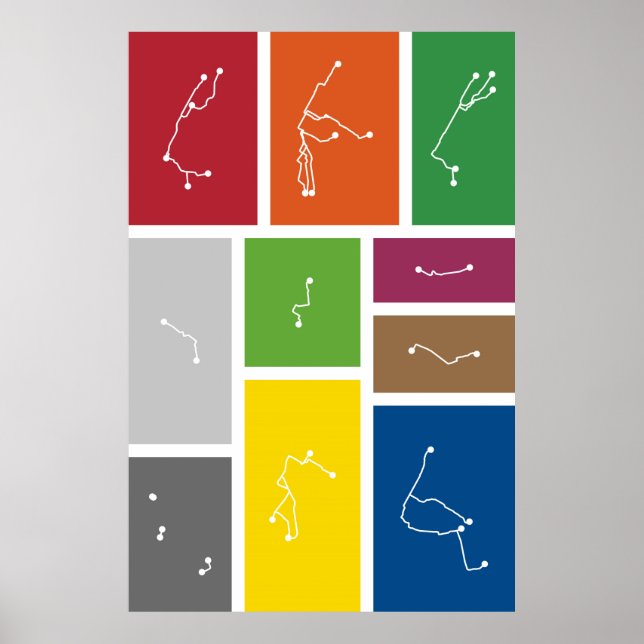 New York City - Transit Palettes Poster (Framsidan)