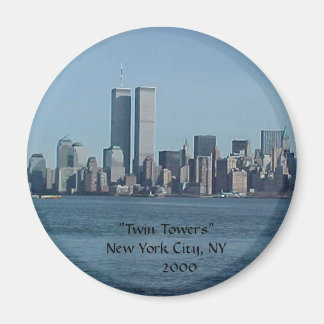 "NEW YORK CITY", "Twin Torn" New York City, N... Magnet