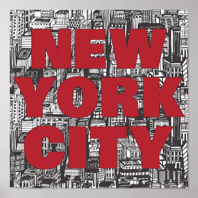 New York City | Typografi för Skyscraper Poster (Framsidan)