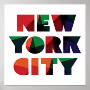 New York City Typografi i fetstil Poster