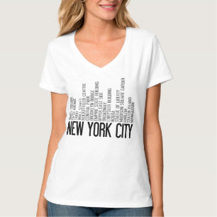 New York City typografit-skjorta Tee